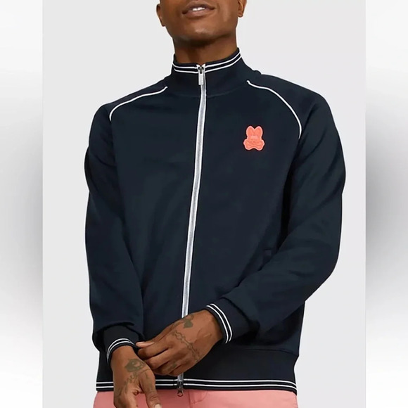 NWT Psycho Bunny Eaton navy full zip track jacket excellent Size 3X